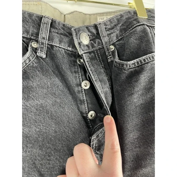 Rag & Bone Logan Wide Leg in Filmore With Holes REVOLVE SZ 25 - Picture 5 of 12